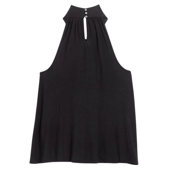 NWT Loft Plus Drape Tank Top Women's 20/22 Black - Picture 2 of 6